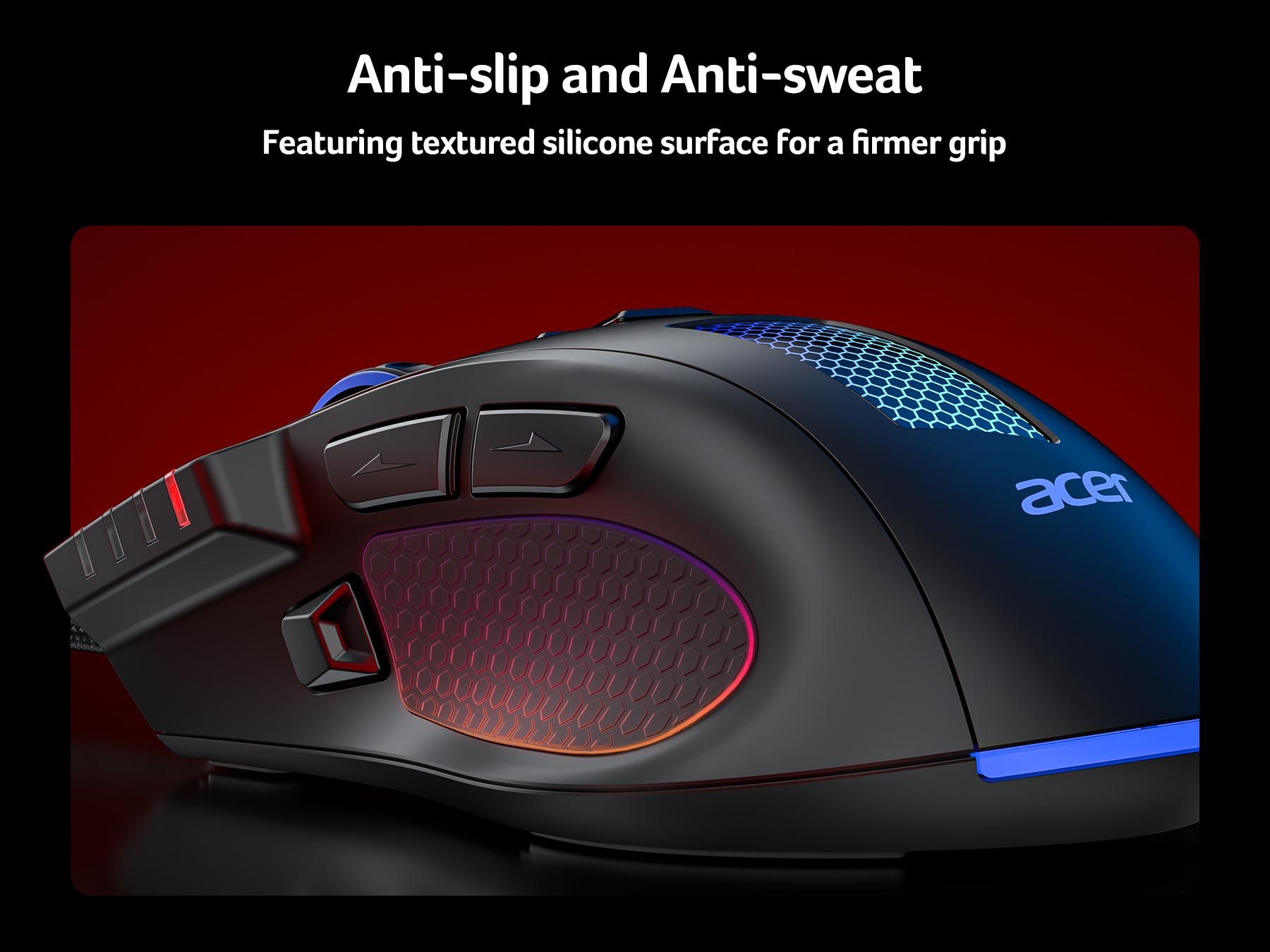acer Wired Gaming Mouse, 12,800 DPI RGB Ergonomic Computer Mouse with Optical Sensor, 8 Programmable Buttons, 12 Backlit Modes, Software for DIY Keybinds, Rapid Fire, USB Gaming Mice for Laptop, PC acer Wired Gaming Mouse, 12,800 DPI RGB Ergonomic Computer Mouse with Optical Sensor, 8 Programmable Buttons, 12 Backlit Modes, Software for DIY Keybinds, Rapid Fire, USB Gaming Mice for Laptop, PC