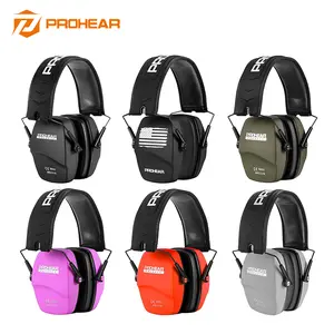 PROHEAR NRR 26dB Protection PROHEAR 016 Hearing Professional Safety Earmuffs Heavy Duty Ear Guard for Shooting Hunting & Construction ANSI CE Certified Durable Comfortable Ear Protectors
