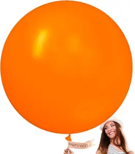 PartyWoo Orange Balloons 4pcs 36 Inch Fall Latex Helium Balloons for Birthday Baby Shower Graduation Tangerine Little Cutie Pumpkin Tropical Sunshine Boho Theme Party Decorations Orange-Y9