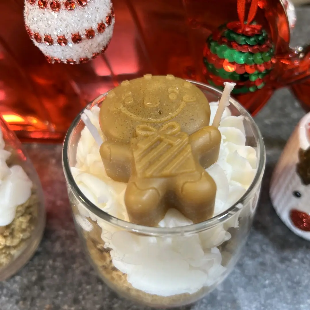 GingerBread Man Candle - Festive Home Decor