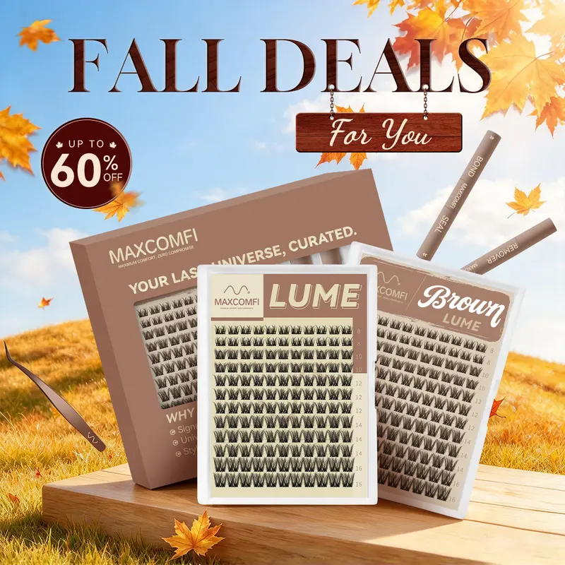 LUME | MAXCOMFI DD Curl Cluster 2.0 Multi-Pack | Layered Lash Clusters | Vampire Lashes Medium Lashes Clusters Waterproof Cryproof Longlasting Party Mother Gifts