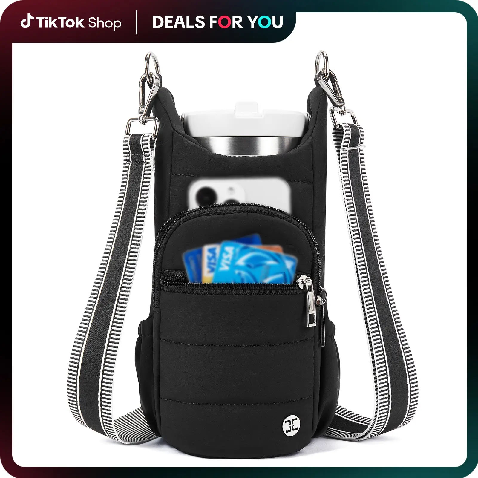 Telena Crossbody Bags for Women and Men Cellphone Wallet Water Bottle Carrier Bag with Strap portable for Walking, Hiking, Cycling, Running Great Gift