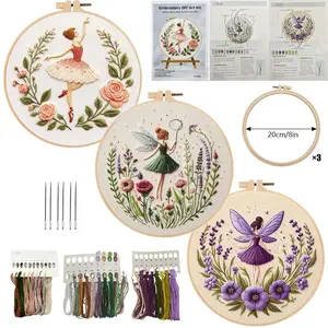 Flower Fairy Cross Stitch Kit - Beginner-Friendly DIY Stitching Craft Guide, Fairy Theme Home Art Decor,summervibes