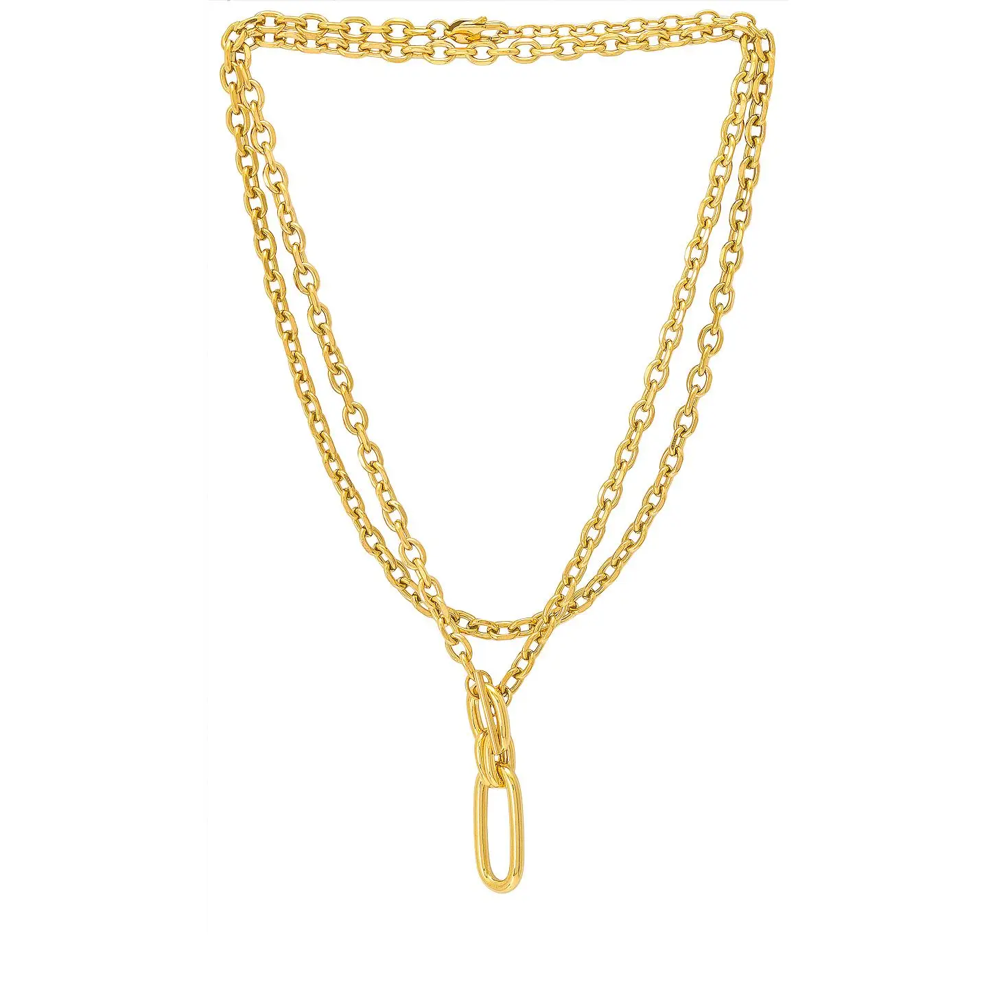 petit moments Carabiner Necklace in Gold