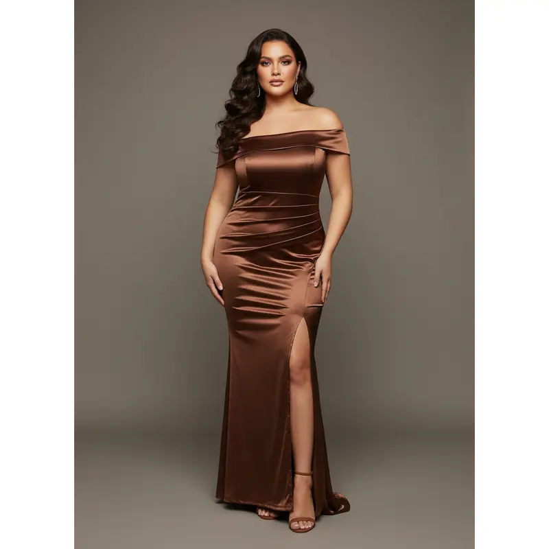 white christmas dresses Honey Chocolate Maxi Dress main image 1