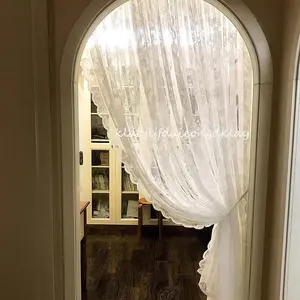 French Romantic Sheer Curtain, Perfect for Living Room Bedroom Balcony, Elegant Home Decor, Available in Multiple Sizes