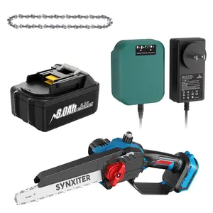 8000mAh High-Capacity Battery 8-Inch Portable Electric Mini Chainsaw for Makita 21V Battery 16.4FT/S Super Handheld with Automatic Oiler Lightweight for Branches Trees Pruning