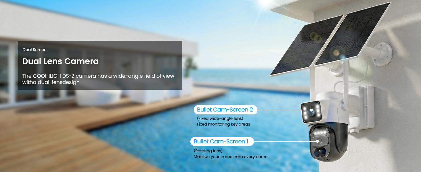 Hawkray 4G LTE Cellular Solar Security Camera, 360° Live View, 2K Color Night Vision, No WiFi Needed, PIR Motion Detection, Two-Way Talk, Built-in SIM Card, Wireless Outdoor Solar-Powered Surveillance