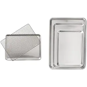 Half Sheet with Grid and 3 Piece Baker's Delight Aluminum Set