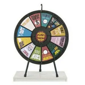 Games People Play  12 Slot Tabletop Prize Wheel Game 31 in. Diameter, Clicker Sound, Employee Rewards