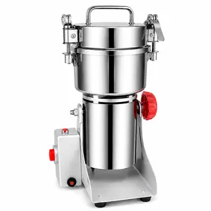 1000g Grain Mill Grinder Commercial Spice Grinder 2500W Stainless Steel Electric Pulverizer Dry Grinding Machine for Wheat Corn Rice Pepper Herbs Coffee Beans (1000g Swing, 110V)Home and commercial use