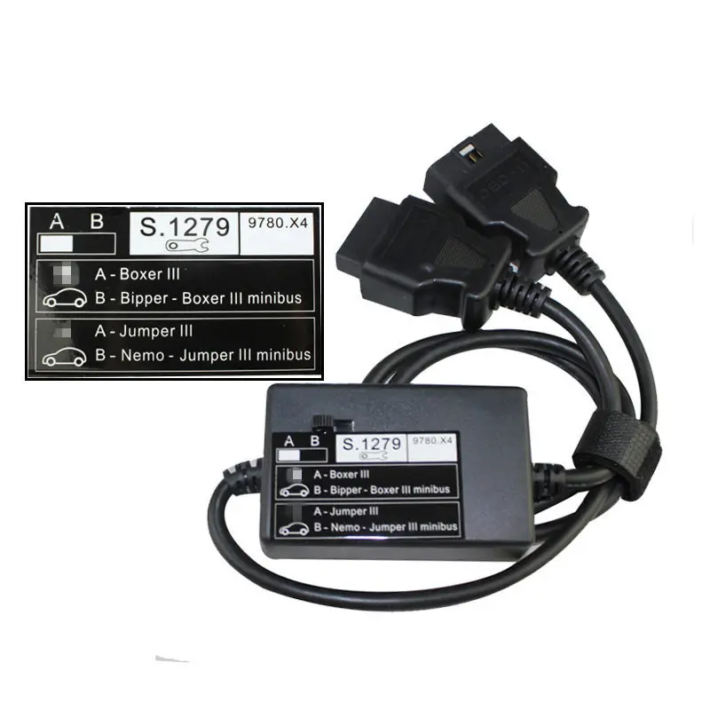 S1279 OBD2 Automotive Scanner Data Transfer Interface Module - USB Cable Included, 1.97x2.36in Compact Robust Build, for PP2000 Lexia 3 Systems, Independent Garages Workshop Use, PC Connection Specialists Full System Diagnostics