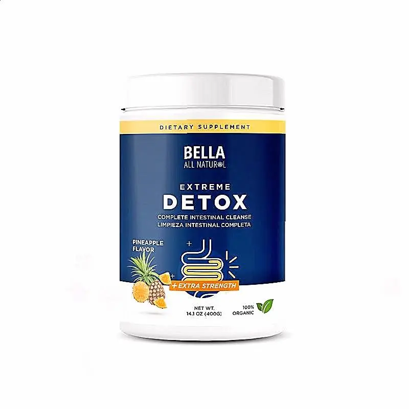 Bella All Natural Extreme Detox Pineapple Flavor 400grams Complete Intestinal Cleanse Extra Strength Dietary Supplement