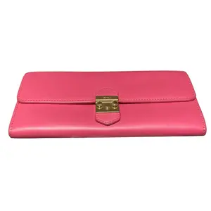 Pre-owned FURLA Calfskin Small Leather Goods Leather Long Wallet