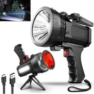 1000000 High Lumen Flashlight, Outdoor/Indoor Spotlight, Rechargeable Spotlight Flashlight, Waterproof Outdoor Handheld Spotlight, Built-in 15200mAh Power Bank, Suitable for Boating, Fishing, Camping, Hunting Accessories Searchlight Flashlight