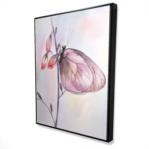 360 Stand 36x48 in. Rotatable Framed Artwork - Nature-Infused Butterfly Floral Print, Art Wall Decoration, Room Decoration for Home Decor
