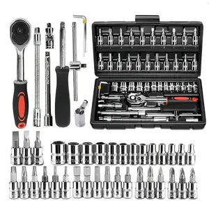 46-Piece Car Repair Tool Set, Automotive Wrenches, Multifunctional Ratchet Wrench Set — Ratchet Torque Wrench and Screwdrivers, Portable Vehicle and Bicycle Repair Tools, Ideal Gift for Mechanics Mechanical Tool Kit tools and gadgets for him