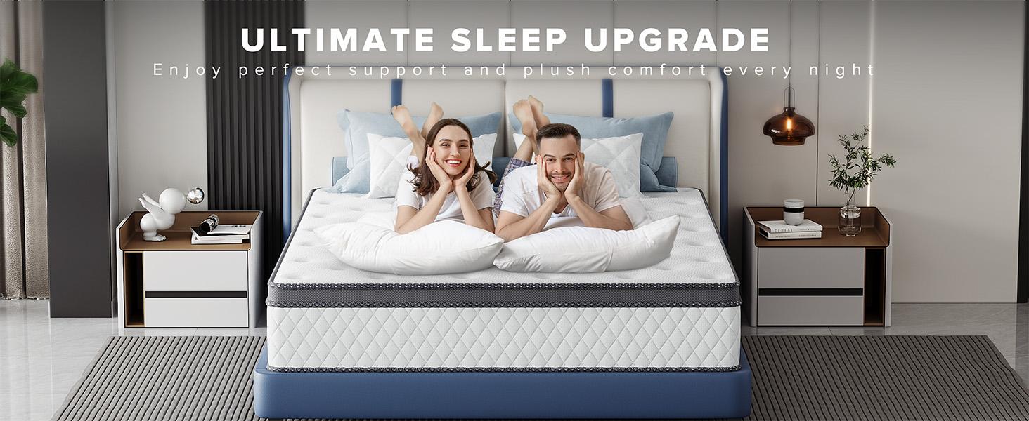 10/12" Hybrid Mattress - Fiberglass Free, Medium Firm Bed in a Box with Bamboo Charcoal & Cooling Gel Memory Foam, Ergonomic Lumbar Support for Back Pain, Anti-Pill & Fireproof Safety, SGS Certified, Queen/Full/Twin Size 10/12" Hybrid Mattress - Fiberglass Free, Medium Firm Bed in a Box with Bamboo Charcoal & Cooling Gel Memory Foam, Ergonomic Lumbar Support for Back Pain, Anti-Pill & Fireproof Safety, SGS Certified, Queen/Full/Twin Size