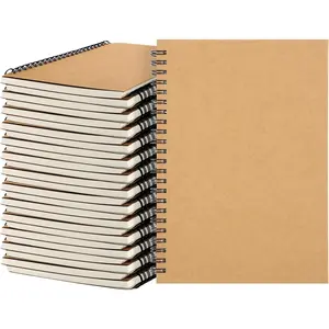 24 Pack A5 Bulk Spiral Notebooks with  Cover, 8.3 x 5.8 Inch 60 Pages Hardcover Spiral Lined Notebook Journal, Lined Travel Bulk Writing Paper Notebook for School Business Office Supplies