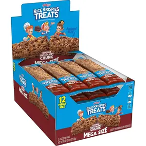 Rice Krispies Treats Mega Bars Large Marshmallow Snack Bars 36oz Box (12 Bars) - Double Chocolatey Chunk Treats for Kids Snacks