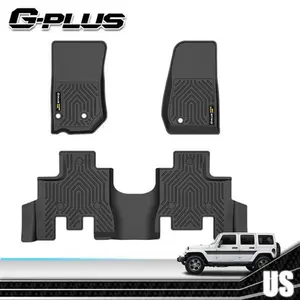 3pcs TPE Weatherproof Car Floor Mats Liners, Automotive Car Accessory, Easy Install Fit for 2013-2018 Jeep Wrangler JK 4-Door Version