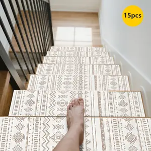 Non-Slip Stair Carpet, Step Protection Carpet, Decorative Bordered Stair Mat, Stair Runner for Home Decoration & Bedroom Accessories - Suitable for Indoor, Outdoor Stairs & Multiple Scenarios