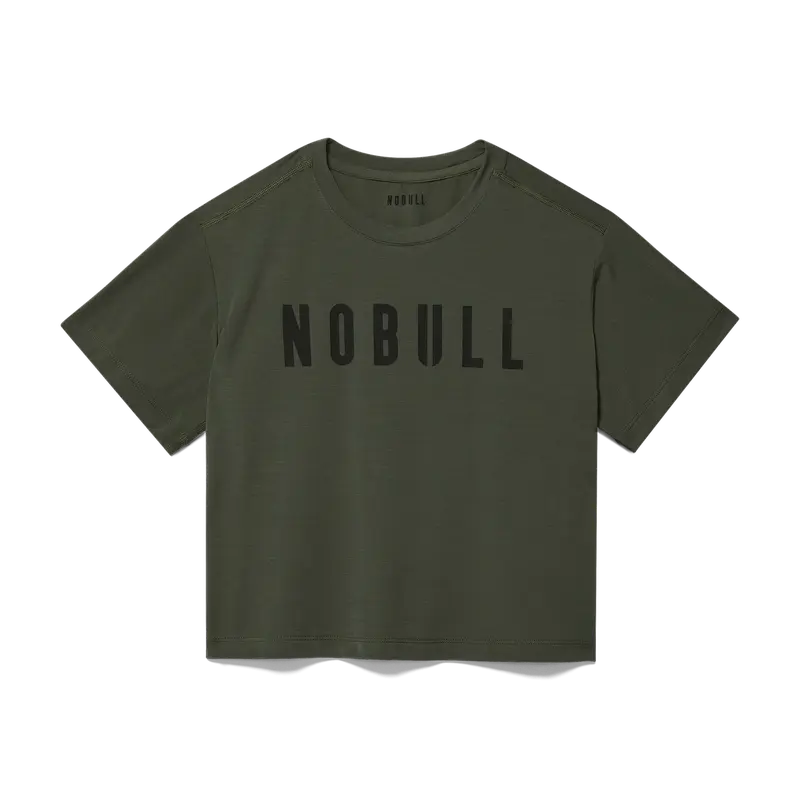 NOBULL Women's Boxy Tee in Dark Army