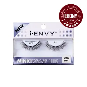 I-ENVY Mink Impact Lite Clear Band Vegan Faux Mink Strip Lash