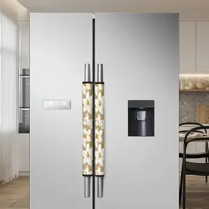 2Pcs Refrigerator gloves, Pink Cross Pattern, Customized and Aesthetically Designed Refrigerator Handle Cover - Universal for All Seasons, Detachable, Easy to Clean, Portable, Multi-functional, and a Must-have for a Refine Kitchen Life@12.16RGC-1