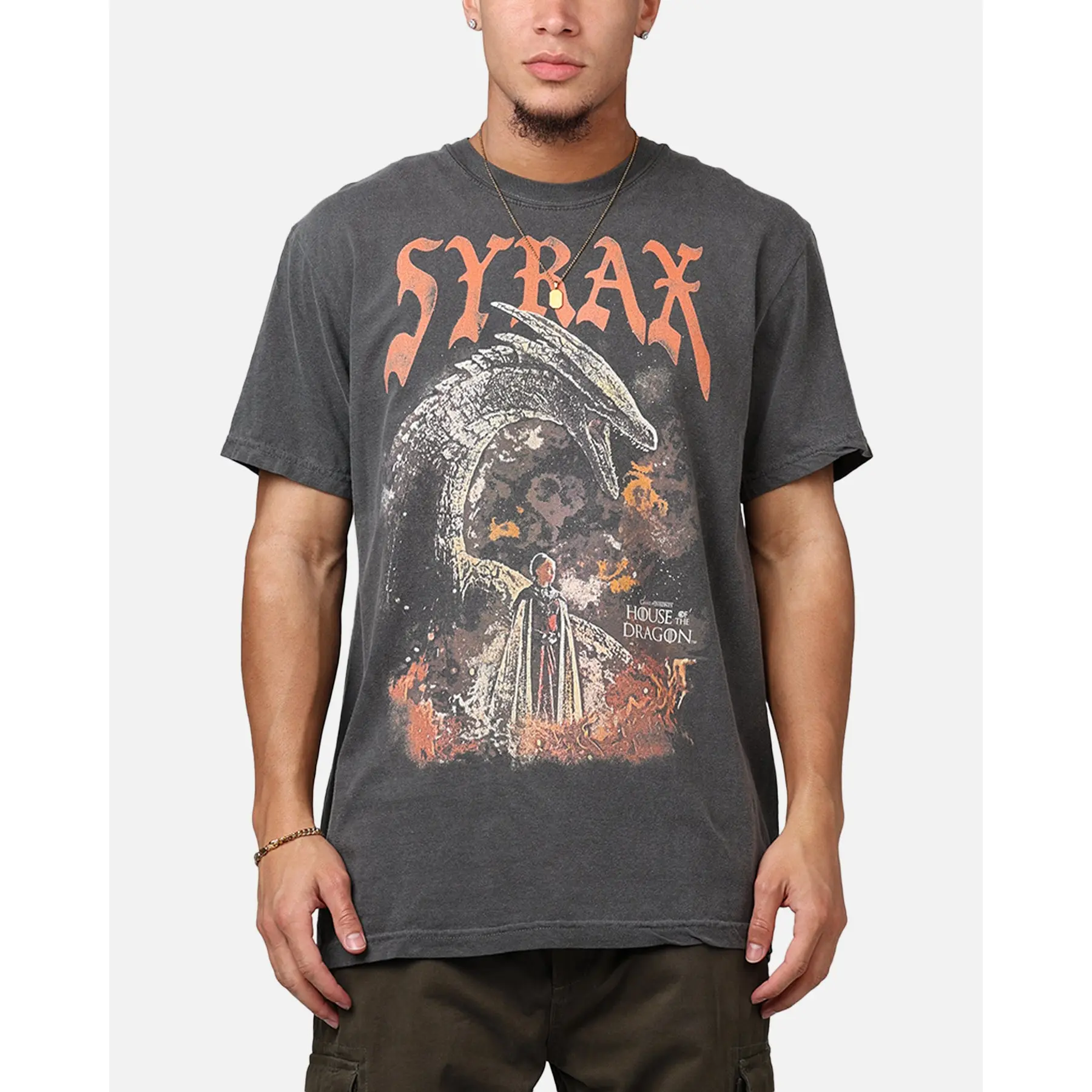 Ripple X Game Of Thrones 'House Of The Dragon' Syrax T-Shirt Washed Black