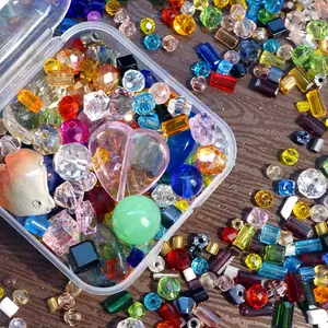 660 Pcs mixed color glass beads for home Easter decoration DIY jewelry making - perfect for bracelets, necklaces, earrings - crafts in organized storage boxes