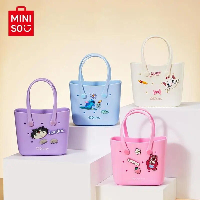 [2025 LIMITED] Disney Mini Lunch Bento Bag For Women Multi-Color Lunch Tote Bag for Picnic Outdoor Cute Crocs Charms Design Durable Versatile Lunch Ba