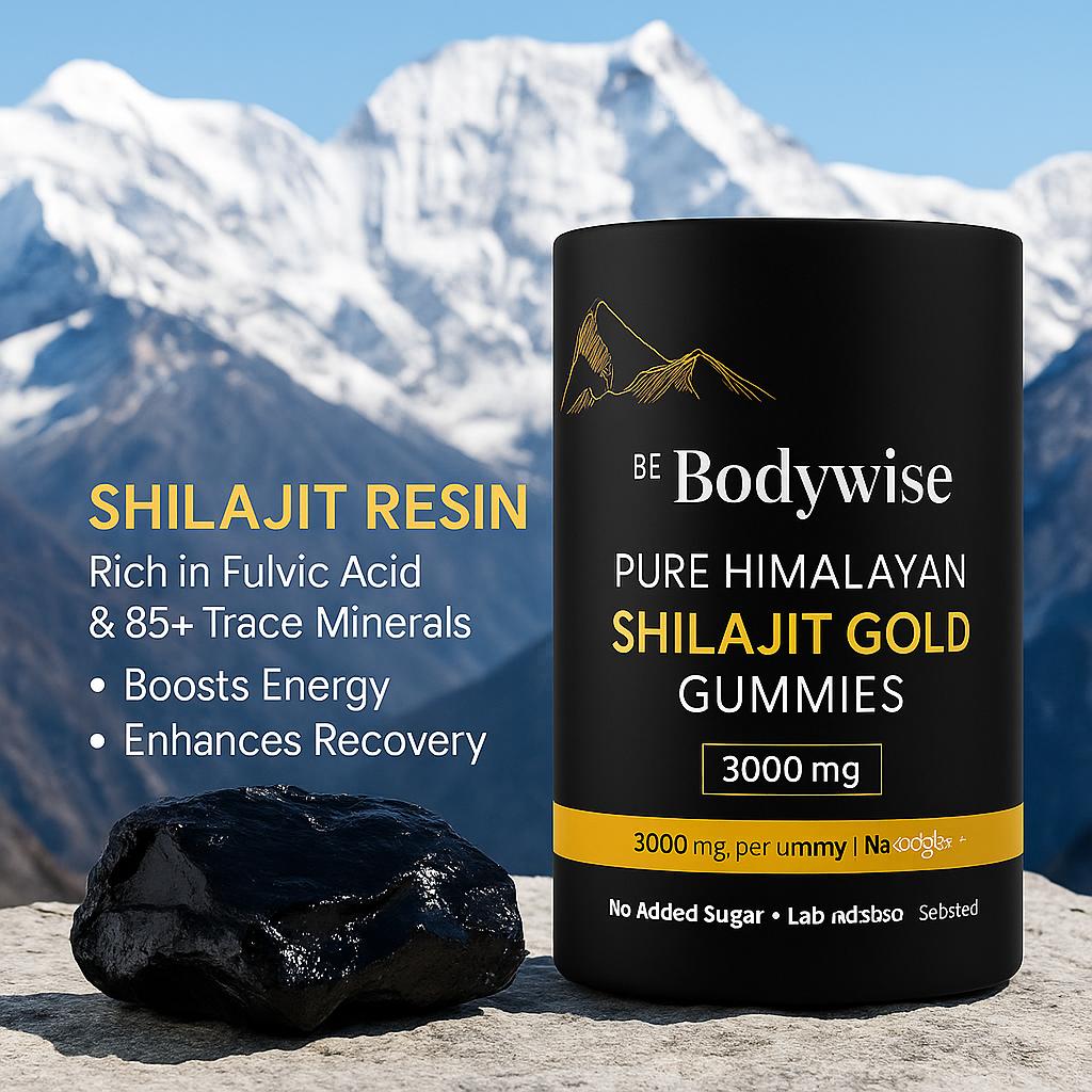 Be Bodywise Pure Himalayan Shilajit Gummies | For Optimal Energy, Immunity, Vitality, Endurance, Packing, Longer time & Stamina Support | 3000mg with KSM-66 Ashwagandha, Gokshura, Saffron, Black Musli, Fulvic Acid & 85+Trace Minerals Organic Healthcare Be Bodywise Pure Himalayan Shilajit Gummies | For Optimal Energy, Immunity, Vitality, Endurance, Packing, Longer time & Stamina Support | 3000mg with KSM-66 Ashwagandha, Gokshura, Saffron, Black Musli, Fulvic Acid & 85+Trace Minerals Organic Healthcare