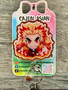 Anime Badge Reel/ID Clip/Name Tag Holder (Retractable, Belt, Non-Retractable, MRI Safe) Permanent or Interchangeable