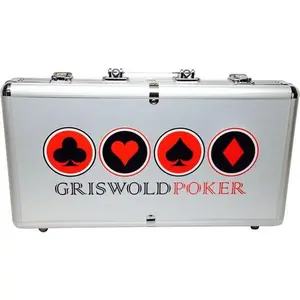 Custom Printed Aluminum Poker Chip Case - 300 Chip Capacity