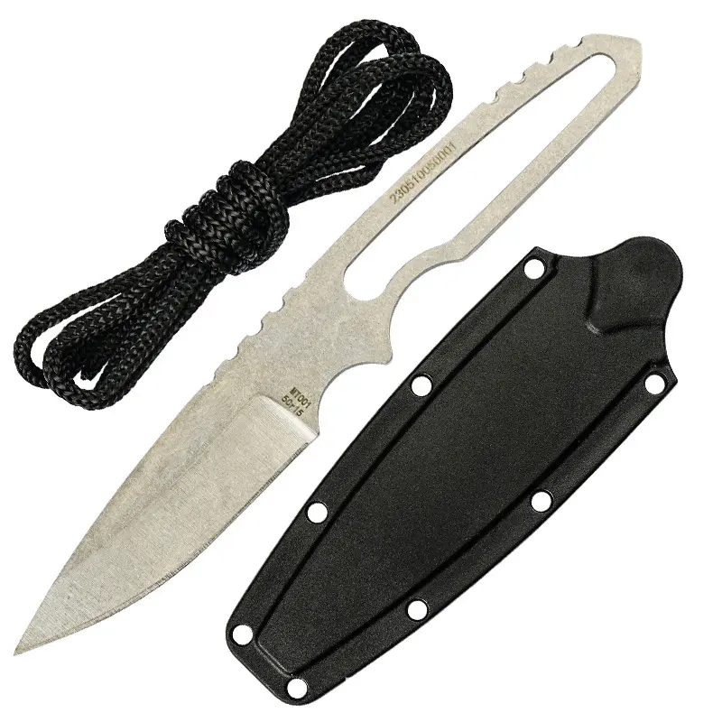 High-Hardness All-Steel Straight Fruit Knife with Hollow Handle and Protective Scabbard, Kitchen Knives