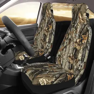 Hunting Camouflage Pattern Car Seat Cover, Universal High Backrest Car Seat Protector for Front Seat, Car Interior Accessories For Car Truck Suv, Car Seat Cushions