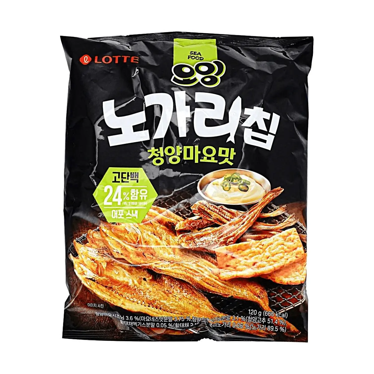 LOTTE Korea O-Ing Spicy Mayo Pollock Chips 60g - Crispy Korean Snack with a Savory, Sweet, and Mildly Spicy Flavor