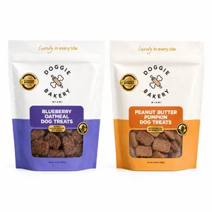 Peanut Butter Pumpkin & Blueberry Oatmeal Dog Treats Bundle – Crunchy Training Snacks & Reward Biscuits for Dogs