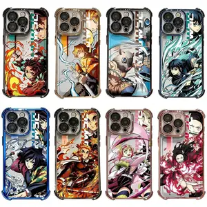 Anime Demon Slayer Split-Art Case For iPhone 17 16 15 14 13 12  Pro Max  Plus Samsung S21 S22 S23 S24 S25  A Shockproof Clear Protective Cover