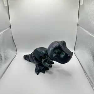 3D Printed Jumbo 10” T-Rex (Black/Green)