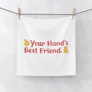 Cheeky Boyfriend Gift - 'Your Hand’s Best Friend' Cotton Towel - Funny Valentine's Day Gift for Him, Funny gift for man. romantic gift