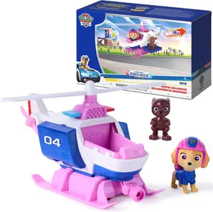 Paw Patrol: Search & Rescue, Skye Rescue Helicopter with 2 Figures, Hero Helicopter Toy with Pull-Back Action, Kids Toys for Boys & Girls Ages 3+
