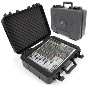 CASEMATIX 16" Hard Shell Audio Mixer Travel Case for Behringer Xenyx Q1202USB, X1204USB, 1202FX, 802, QX1202USB, 1002 with Durable Composite Plastic & Tri-Layer Foam Interior