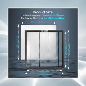 440mm*440mm Honeycomb Working Table,Panel for Laser Cutter Engraver Accessories, Desktop Protection, Fast Heat and Smoke Dissipation ，15.7"x 15.7"x 0.86"