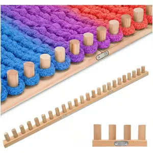 48" Chunky Blanket Loom,Loom for DIY Throw Blankets, Adjustable Size Hand Knitting Yarn Chunky,Reinforce the Connection,No  Required,Beginner Friendly Yarn Craft (48")