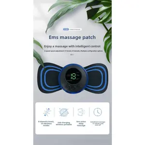 Electric Neck Massager EMS Muscle Massage Stimulator Low Frequency Instrument Back Cervical Calf Patches Pain Joints Mini Device