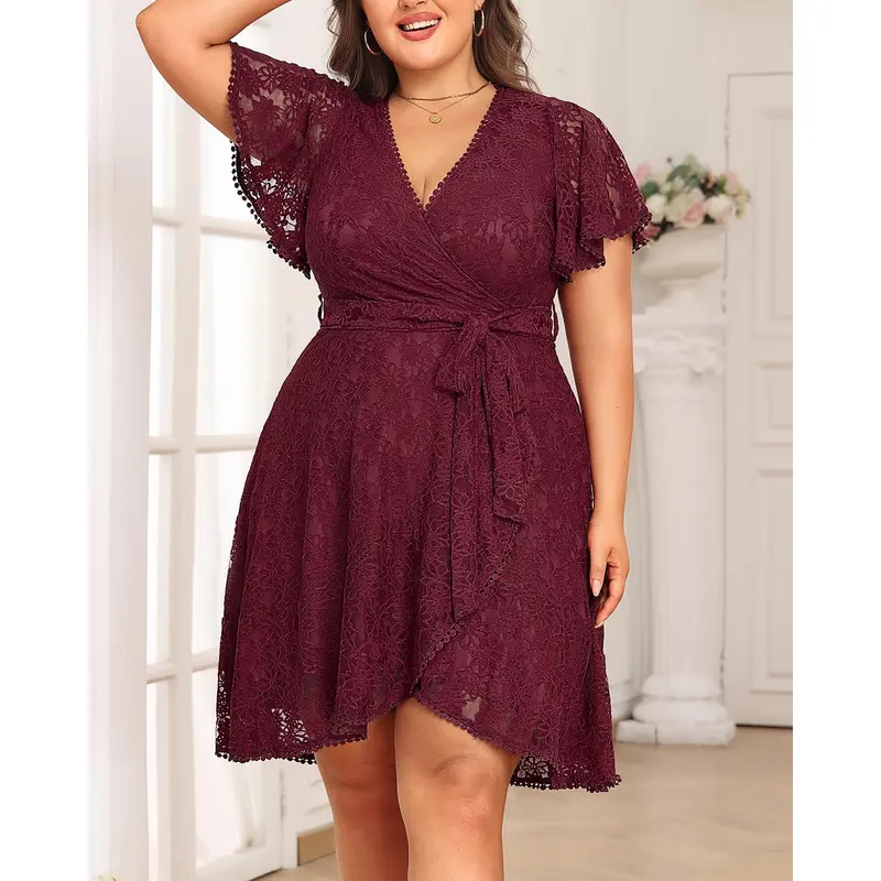 knee length mother of the groom dresses Black Scoop Neck Short Sleeves Knee Length Mother of The Bride Dresses