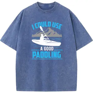 Comfortable Pure Cotton Kayaking T-Shirt – Versatile All-Season Casual Wear for Paddlers