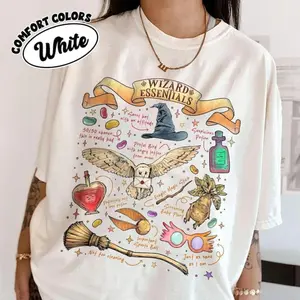 Wizard Essentials  Shirt, Wizarding World TShirt For Fan, Halloween Fall Season Tee, Gift For Book Lover